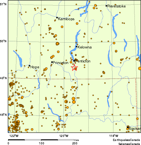 Map of earthquakes magnitude 2.0 and larger, 1980 - present